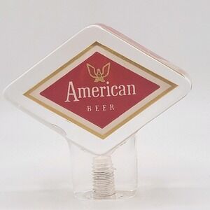 American Beer Lucite Tap Handle Vintage Bar Pub Breweriana Acrylic Block